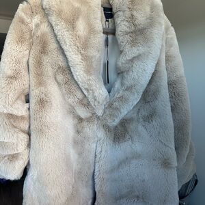 JLUXLABEL Plush Cream Teddy Jacket